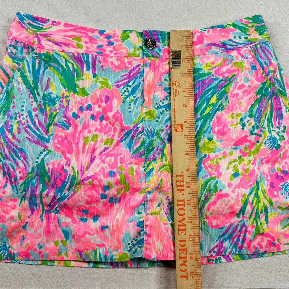 Lilly Pulitzer Skirt Womens 8 A Line Lined Floral Colorful Skort Pickleball - Picture 10 of 11